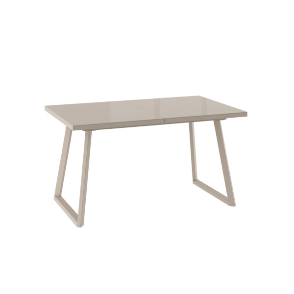 Стол LOFT-140, раздвижной со стеклом 140(180)х85, КАПУЧИНО/КАПУЧИНО